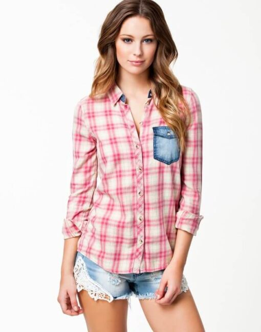 Pink Check Shirt